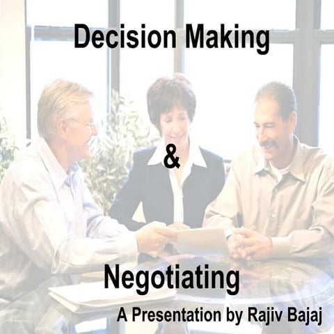 Decision Making & Negotiating