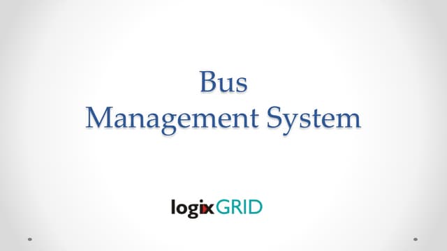Mobile based Bus Ticketing System
