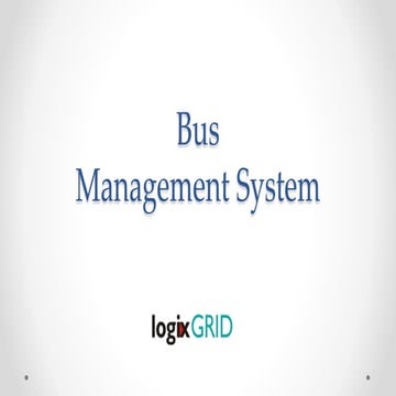 Bus fleet management system | PPT