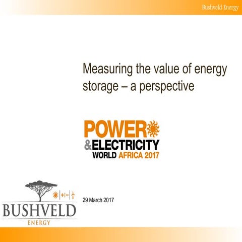 Measuring the value of energy storage