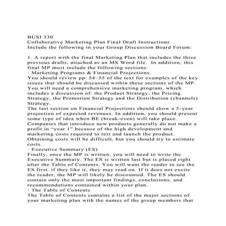 BUSI 330Collaborative Marketing Plan Final Draft Instructions.docx