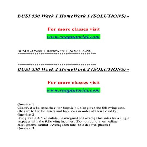 BUSI 530 Education Redefined / snaptutorial.com