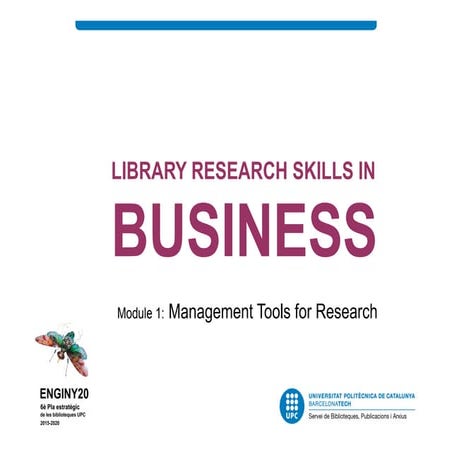 LIBRARY RESEARCH SKILLS IN BUSINESS