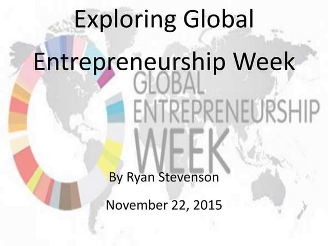 Exploring Global Entrepreneurship Week