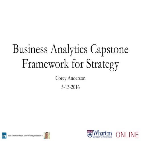 Business Analytics Capstone