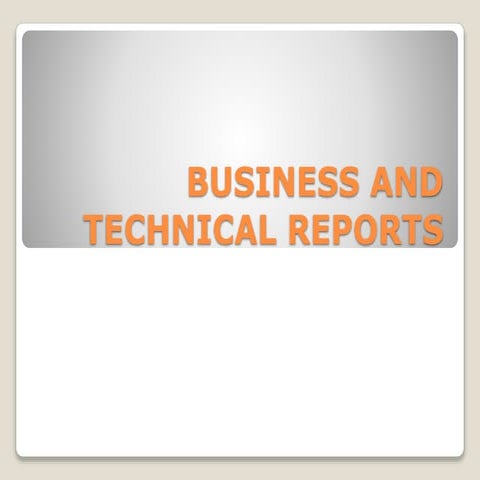 TECHNICAL REPORT | PPTX