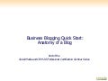 Business Blogging Quickstart: Anatomy of a Blog