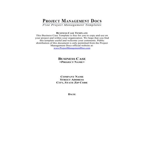 Business case-template