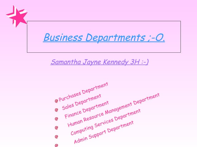 Business Departments
