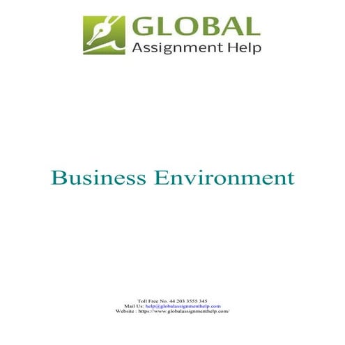 Business environment Sample Document