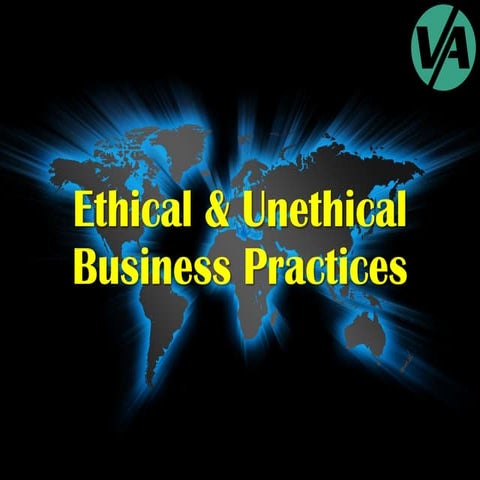 Ethical & Unethical Business Practices
