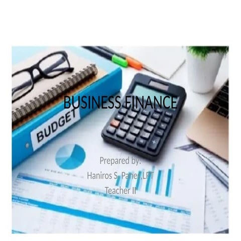 BUSINESS-FINANCE presentation financial manager