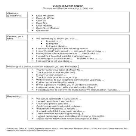 Business letter-english