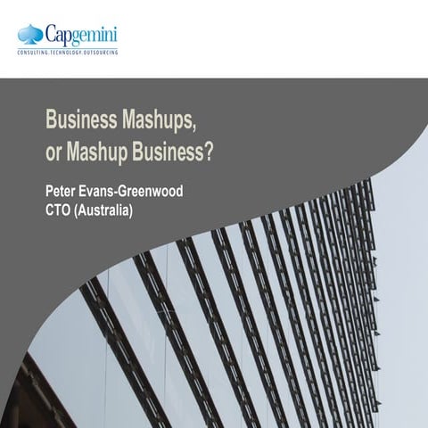 Business Mashups, or Mashup Business?