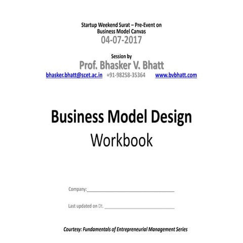 Business model-process-workbook template