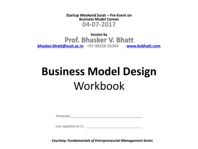 Business model-process-workbook template