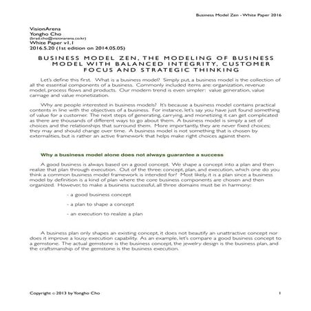 Business Model Zen - White Paper (2016.5)
