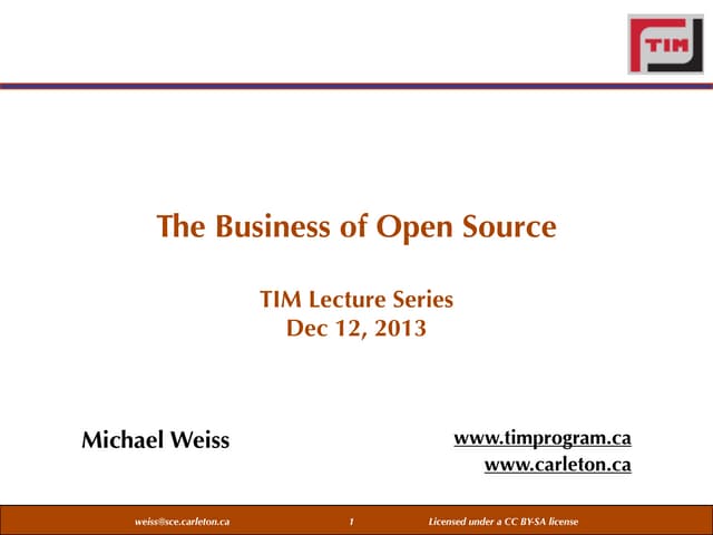 Business of Open Source