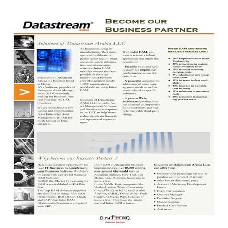Business Partner Datastream Arabia, INFOR EAM
