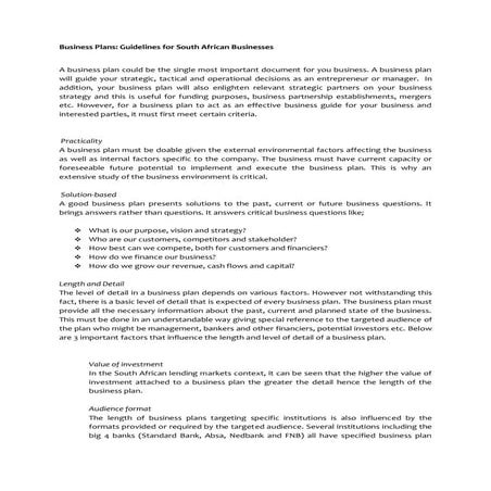 Business plan-guidelines-for-south-african-businesses