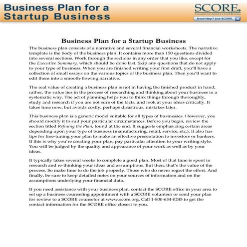 Business plan-startup