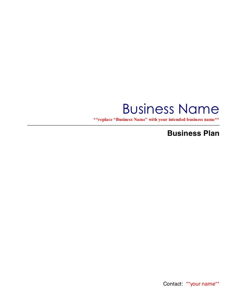 business plan template master plans doc