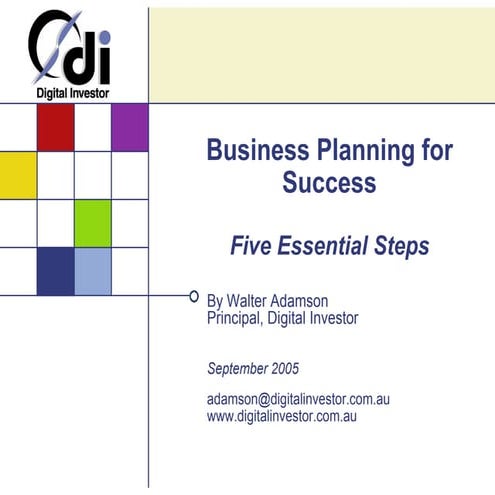 Business Planning for Success - 5 Essential Steps