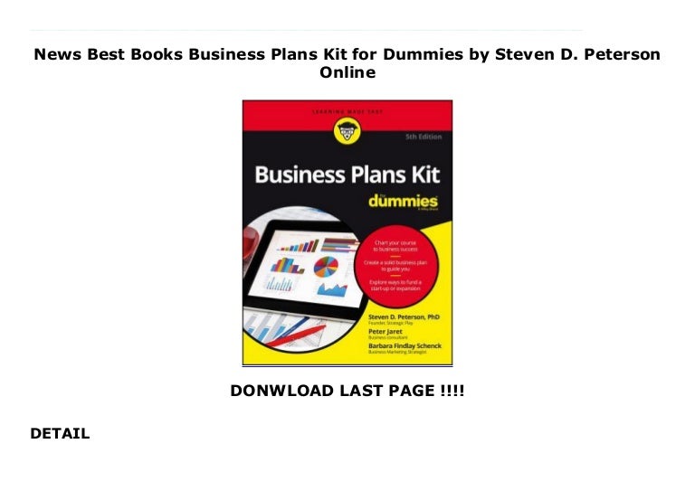 News Best Books Business Plans Kit for Dummies by Steven D