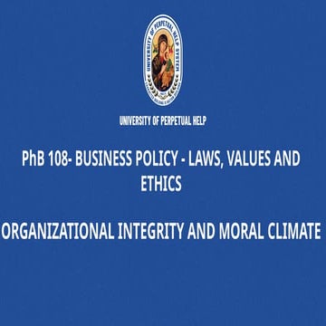 BUSINESS-POLICY laws and values and ethics