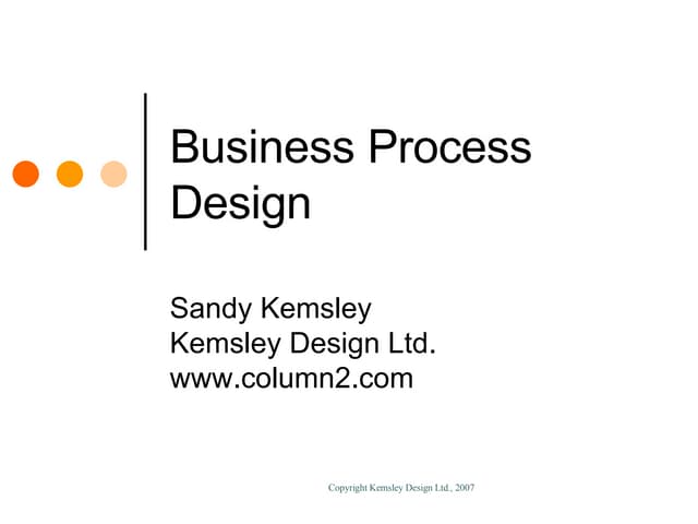 Business Process Design