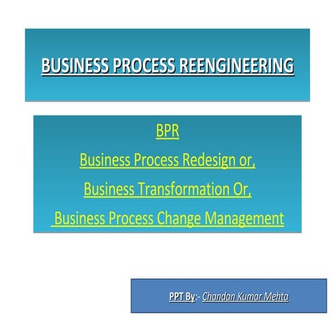 Business Process Reengineering