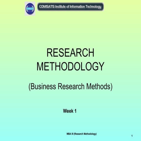 Business research methods | PPT