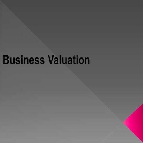 Business valuation