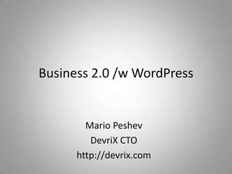 Business 2.0 with WordPress