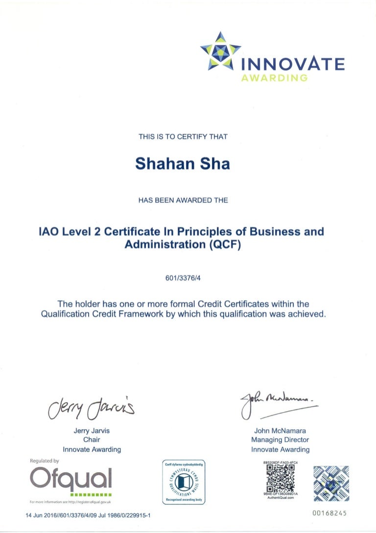 Business & Administration Level 2