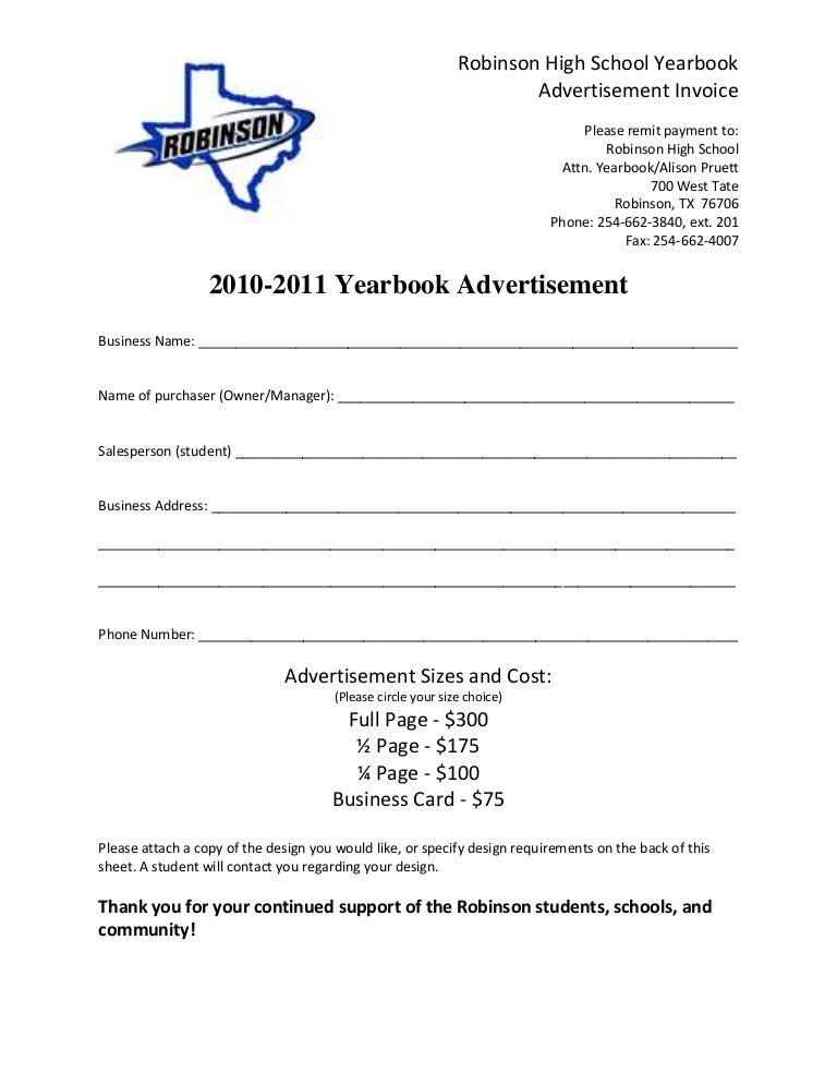 Business Ad Order Form