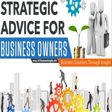 Strategic Advice for business owners