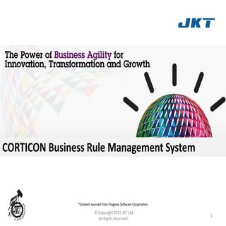 Business agility using Corticon BRMS