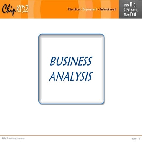 Business Analysis