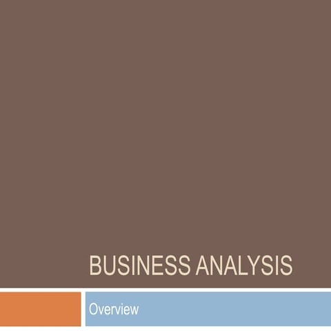 Business analysis presentation final
