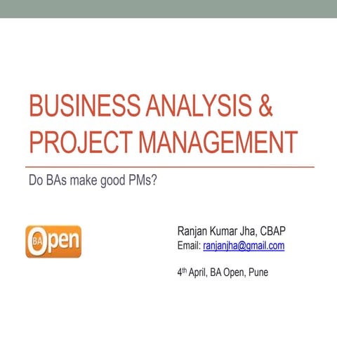 Business analysis & project management