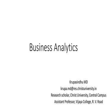 Business analytics
