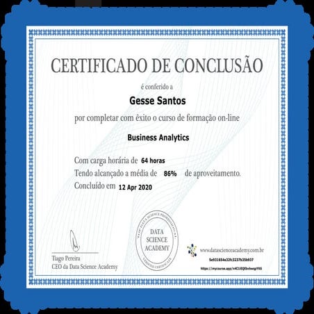 Business analytics - Gesse Santos - 64h