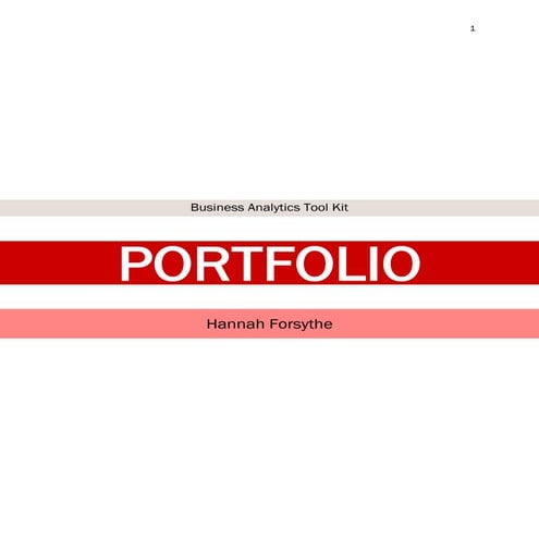 Business Analytics Portfolio - Hannah Forsythe