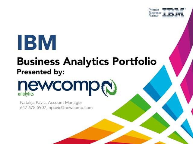 IBM's Business Analytics Portfolio for Training Purposes