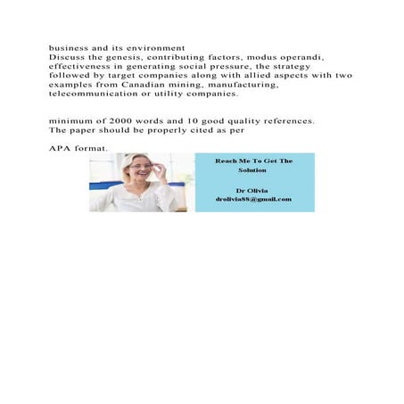 business and its environment Discuss the genesis, contributing fac.docx