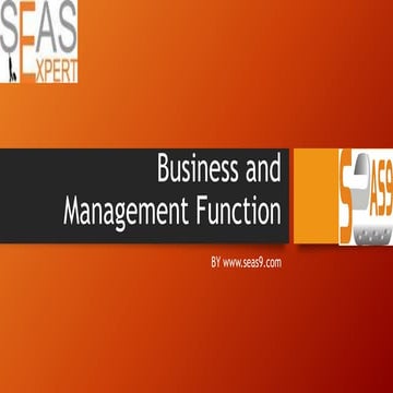 Business and Management Functions