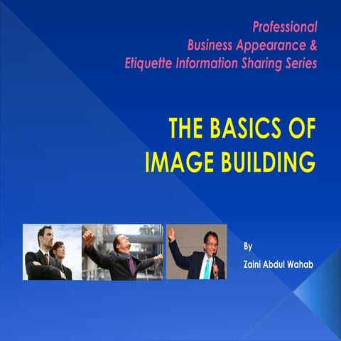 Business appearance & professional etiquette- basics of image building