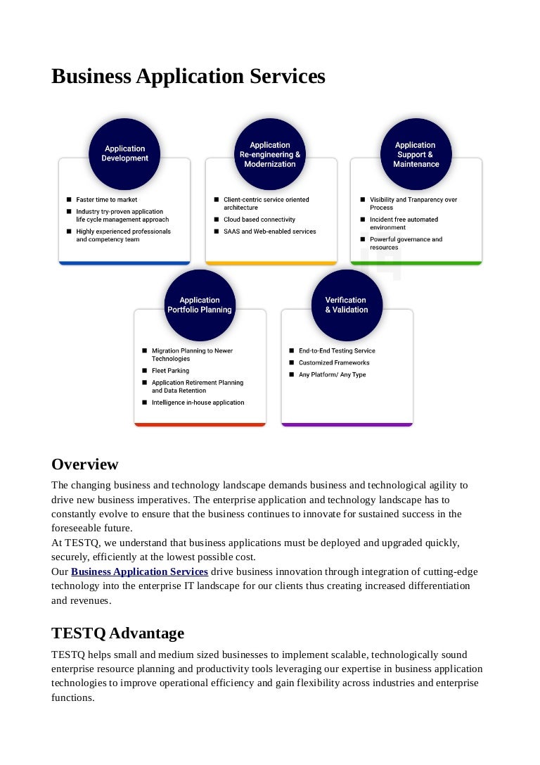 Business application services