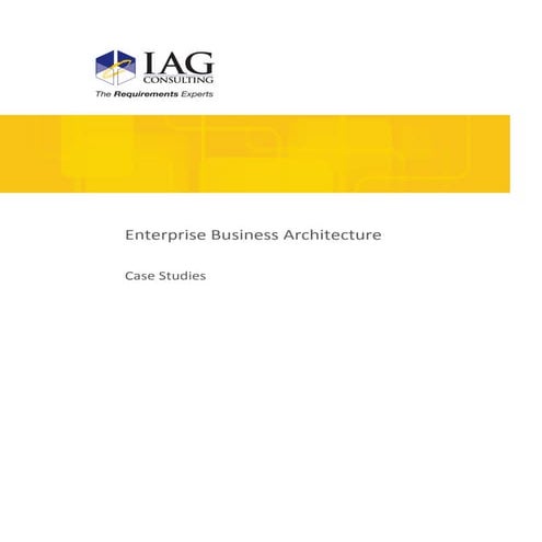 Business architecture case studies